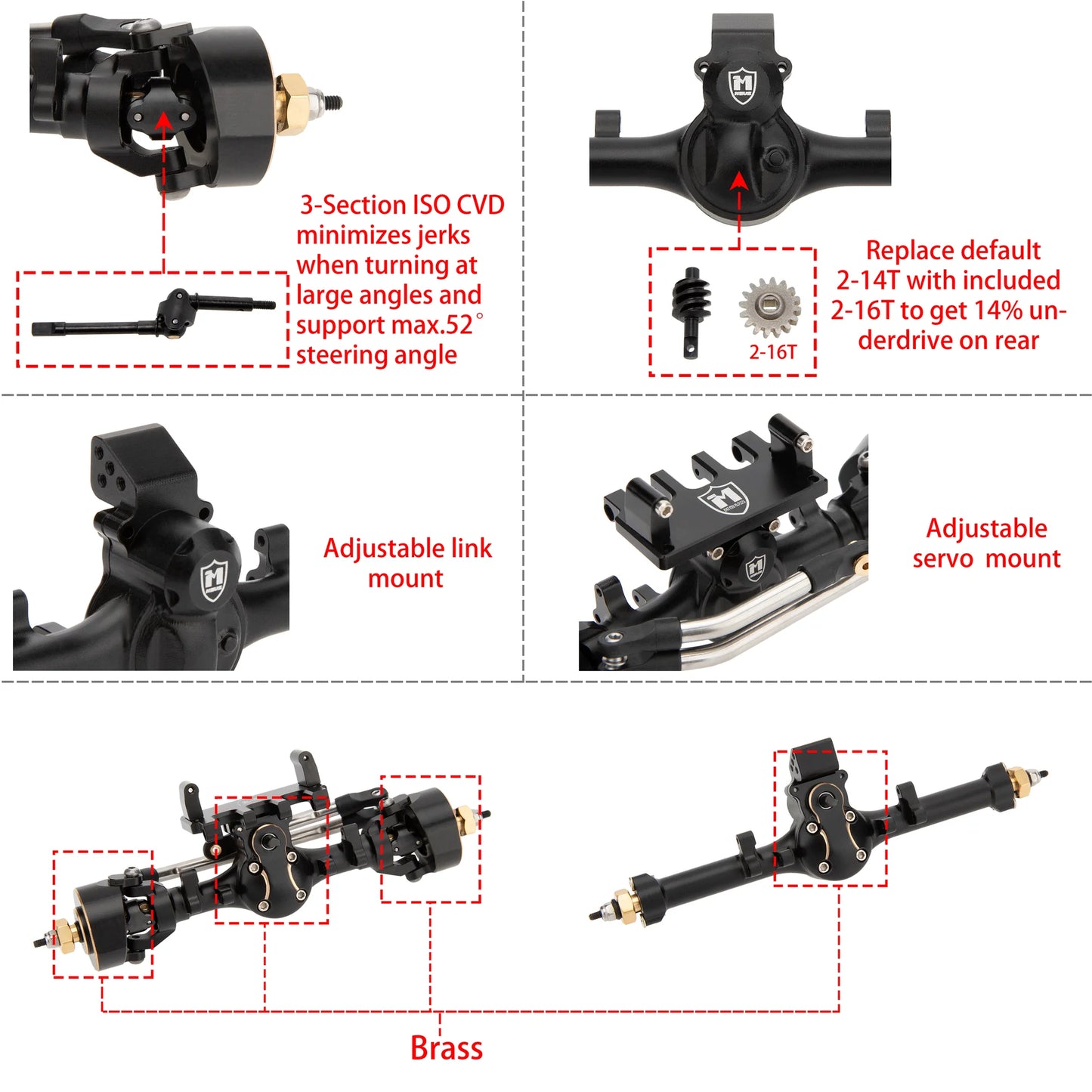 1/24th Isokinetic V2 Front & Rear Axle